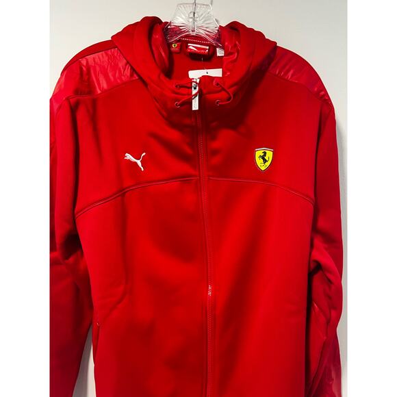 NWT RARE Puma Scuderia Ferrari Soft Shell Hooded Jacket Zip-up Red XXL - Picture 6 of 12